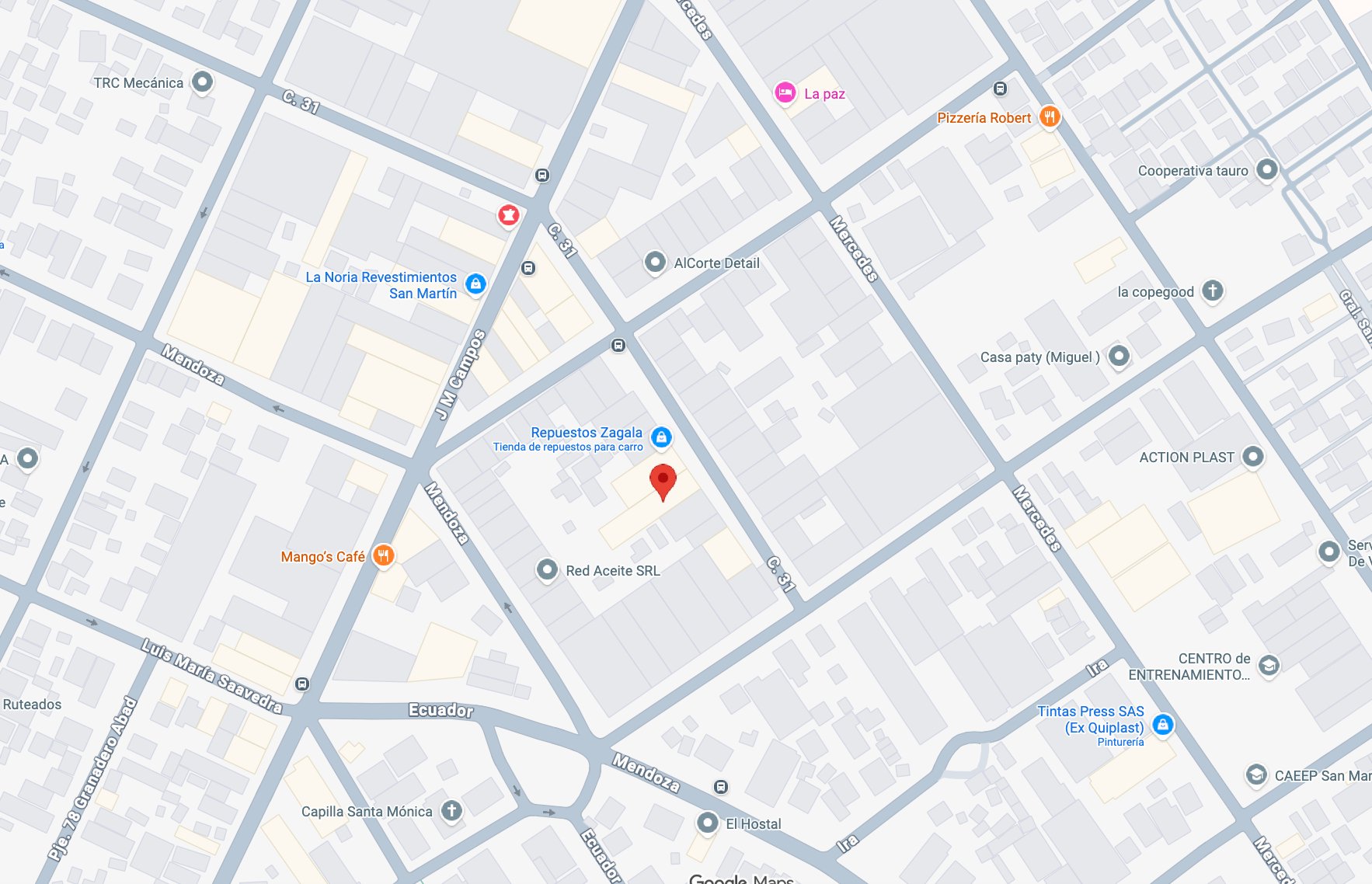 Mapa de ubicación de Werdener Distribuidora en Dorrego 3150, Villa Granaderos de San Martín